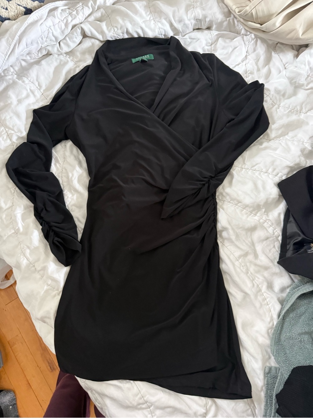 Lauren Ralph Lauren Black Wrap Dress | Size 8